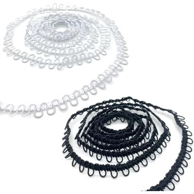 VIVIIHOO Lot de 2 rouleaux de ruban à passants de 5 m et de ruban à œillets en fil de nylon de qualité supérieure avec boutonnières, garniture de couture extensible pour vêtements de bricolage, - Publicité VIVIIHOO Lot de 2 rouleaux de ruban à passants de 5 m et de ruban à œillets en fil de nylon de qualité supérieure avec boutonnières, garniture de couture extensible pour vêtements de bricolage, - Publicité