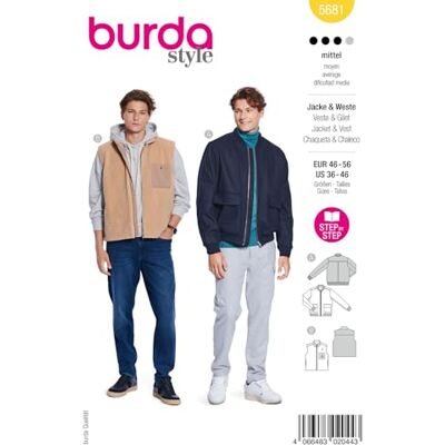 burdastyle Patron Burda 5681 Blouson et gilet - Publicité burdastyle Patron Burda 5681 Blouson et gilet - Publicité