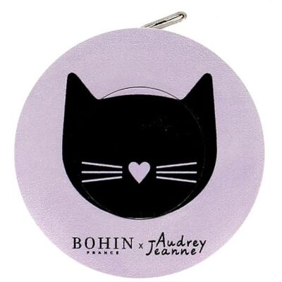 Bohin France Mètre Ruban Automatique sur le Cat Themed Indications en Centimètres et Pouces, Ruban Double Face pour Projets de Couture et de Mesure, Boîtier en Plastique, Noir, 150cm 1 Pièce - Publicité Bohin France Mètre Ruban Automatique sur le Cat Themed Indications en Centimètres et Pouces, Ruban Double Face pour Projets de Couture et de Mesure, Boîtier en Plastique, Noir, 150cm 1 Pièce - Publicité