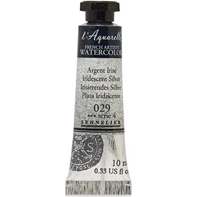 Sennelier Aquarelles pour artistes français, tube de 10 ml, argent irisé - Publicité Sennelier Aquarelles pour artistes français, tube de 10 ml, argent irisé - Publicité