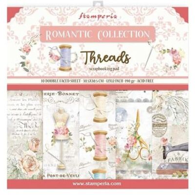 Stamperia INTERNATIONAL, KFT -Tampon Scrapbooking Romantique Fils, Multicolore 30,5 x 30,5 cm - Publicité Stamperia INTERNATIONAL, KFT -Tampon Scrapbooking Romantique Fils, Multicolore 30,5 x 30,5 cm - Publicité