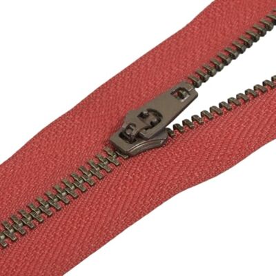 MDC Fermeture en Métal non séparable spéciale poche rouge Taille 15cm - Publicité MDC Fermeture en Métal non séparable spéciale poche rouge Taille 15cm - Publicité