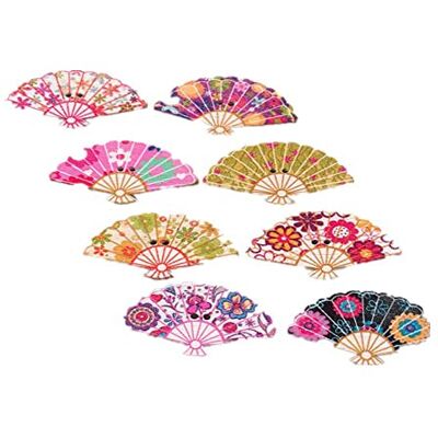 Generic Lot de 50 éventails pliants peints en bois, patchs en bois, mini fan, artisanat, pendentifs, accessoires, bouton de fan de bricolage, peint, imprimé, décoration de boutons en bois - Publicité Generic Lot de 50 éventails pliants peints en bois, patchs en bois, mini fan, artisanat, pendentifs, accessoires, bouton de fan de bricolage, peint, imprimé, décoration de boutons en bois - Publicité