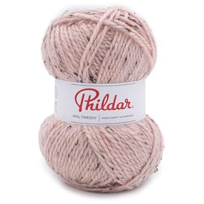 Phildar Pelote de Laine Phil Tweedy Laine à Crocheter et à Tricoter 20% LAINE,3% VISCOSE,77% ACRYLIQUE Aiguille n°6 Couleur ROSE - Publicité Phildar Pelote de Laine Phil Tweedy Laine à Crocheter et à Tricoter 20% LAINE,3% VISCOSE,77% ACRYLIQUE Aiguille n°6 Couleur ROSE - Publicité