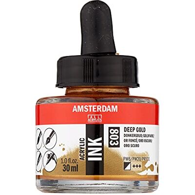 Encre acrylique Deep Gold de Royal Talens Amsterdam - 30ml - Publicité Encre acrylique Deep Gold de Royal Talens Amsterdam - 30ml - Publicité