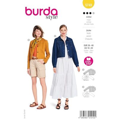 burdastyle Patron Burda n°5749 : Veste structurée à col revers et poches rabats - Publicité burdastyle Patron Burda n°5749 : Veste structurée à col revers et poches rabats - Publicité