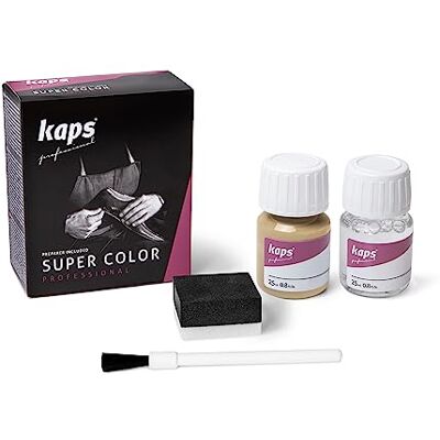 Kaps Super Color – Teinture pour Cuir Naturel – Matières Synthétiques et Textiles – 25 ml – Plusieurs couleurs, 130 Beige - Publicité Kaps Super Color – Teinture pour Cuir Naturel – Matières Synthétiques et Textiles – 25 ml – Plusieurs couleurs, 130 Beige - Publicité