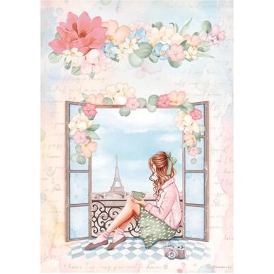 Stamperia Lot de 10 feuilles de scrapbooking 30,5 x 30,5 cm (12" x 12") – Create Happiness Oh lá lá lá - Publicité Stamperia Lot de 10 feuilles de scrapbooking 30,5 x 30,5 cm (12" x 12") – Create Happiness Oh lá lá lá - Publicité