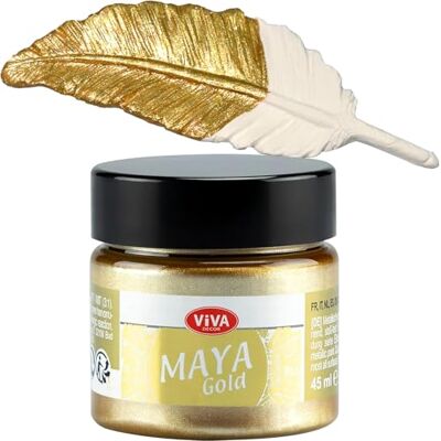 Viva Decor VIVA Maya Gold - Peinture Métallique 45ml - Publicité Viva Decor VIVA Maya Gold - Peinture Métallique 45ml - Publicité