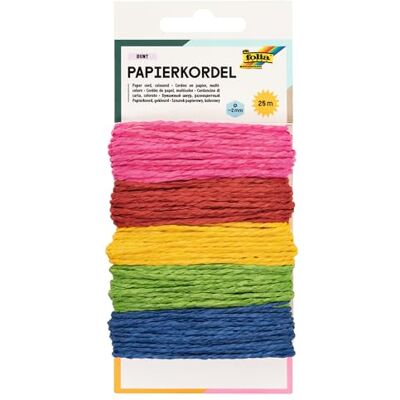 Folia 12221 – Papier de Cordon coloré, 5 Couleurs Assorties, 5 m - Publicité Folia 12221 – Papier de Cordon coloré, 5 Couleurs Assorties, 5 m - Publicité