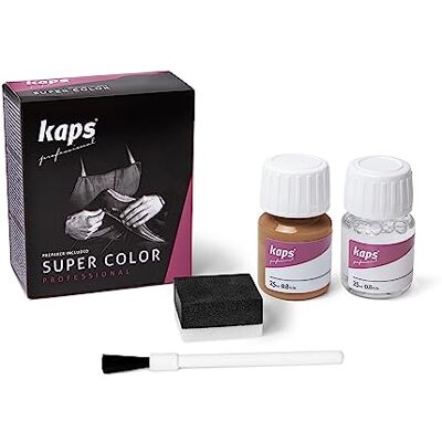 Kaps Super Color – Teinture pour Cuir Naturel – Matières Synthétiques et Textiles – 25 ml – Plusieurs couleurs, 109 Gazelle - Publicité Kaps Super Color – Teinture pour Cuir Naturel – Matières Synthétiques et Textiles – 25 ml – Plusieurs couleurs, 109 Gazelle - Publicité