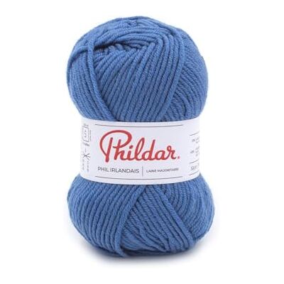Phildar Pelote de Laine Phil Irlandais Laine à Crocheter et à Tricoter 51% LAINE,49% ACRYLIQUE Aiguille n°5 Couleur BLEU - Publicité Phildar Pelote de Laine Phil Irlandais Laine à Crocheter et à Tricoter 51% LAINE,49% ACRYLIQUE Aiguille n°5 Couleur BLEU - Publicité