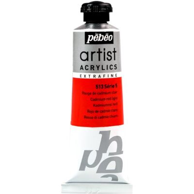 Pebeo Artist Acrylics Extrafein Cadmium rouge clair - 37 ml - Peinture acrylique - Publicité Pebeo Artist Acrylics Extrafein Cadmium rouge clair - 37 ml - Peinture acrylique - Publicité