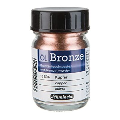 Schmincke Bronze à l'huile, cuivre, 50 ml, 15 804 024, pour des effets métalliques aux reflets argentés sur des tableaux à l’huile ou autres supports pré-apprêtés, comme p. ex. bois, métal ou plâtre - Publicité Schmincke Bronze à l'huile, cuivre, 50 ml, 15 804 024, pour des effets métalliques aux reflets argentés sur des tableaux à l’huile ou autres supports pré-apprêtés, comme p. ex. bois, métal ou plâtre - Publicité