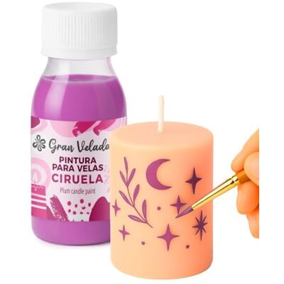 GRAN VELADA Peinture Prune pour Bougies 60ml Couleur pour Bougies Maison Peinture Spéciale pour Bougies - Publicité GRAN VELADA Peinture Prune pour Bougies 60ml Couleur pour Bougies Maison Peinture Spéciale pour Bougies - Publicité