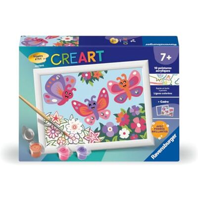 Ravensburger CreArt Kids 13x18 cm Numéro d'art Papillons Joyeux Kit de Peinture par numéros Dès 7 Ans 25777 - Publicité Ravensburger CreArt Kids 13x18 cm Numéro d'art Papillons Joyeux Kit de Peinture par numéros Dès 7 Ans 25777 - Publicité
