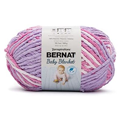 Bernat Baby Blanket Fil à Tricoter, Pretty Girl, Big Ball #6 Pelote de fil super volumineux, 100 % polyester, doux pour couverture de bébé, pour crochet, tricot et loisirs créatifs - Publicité Bernat Baby Blanket Fil à Tricoter, Pretty Girl, Big Ball #6 Pelote de fil super volumineux, 100 % polyester, doux pour couverture de bébé, pour crochet, tricot et loisirs créatifs - Publicité