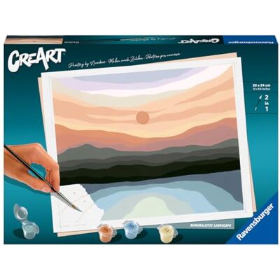 Ravensburger – CreArt 30x24 cm– Paysage Minimaliste – Loisir créatif – Peinture par numéros Adulte – Activité détente et créative – Dès 12 Ans – 23515 – Version française - Publicité Ravensburger – CreArt 30x24 cm– Paysage Minimaliste – Loisir créatif – Peinture par numéros Adulte – Activité détente et créative – Dès 12 Ans – 23515 – Version française - Publicité
