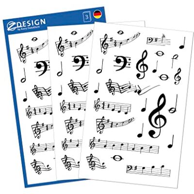 Z-Design Sticker 76x120mm Papier Notes de Musique - Autocollant - Publicité Z-Design Sticker 76x120mm Papier Notes de Musique - Autocollant - Publicité