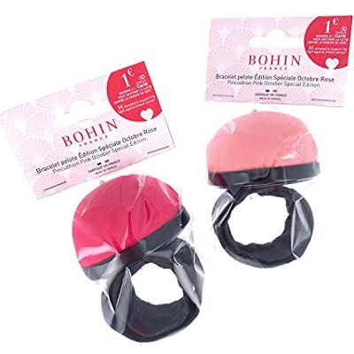 Bohin France Bracelet Coussin à Épingles Minder-Épingles Pliable pour Projets de Couture, Velours Rose 1 Pièce - Publicité Bohin France Bracelet Coussin à Épingles Minder-Épingles Pliable pour Projets de Couture, Velours Rose 1 Pièce - Publicité