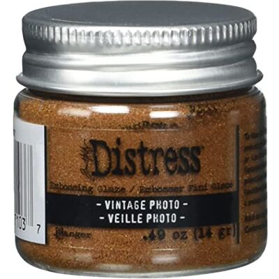 Ranger Tim Holtz Photo vintage – Tim Holtz Distress Embossing Glaze, 1 oz jar - Publicité Ranger Tim Holtz Photo vintage – Tim Holtz Distress Embossing Glaze, 1 oz jar - Publicité