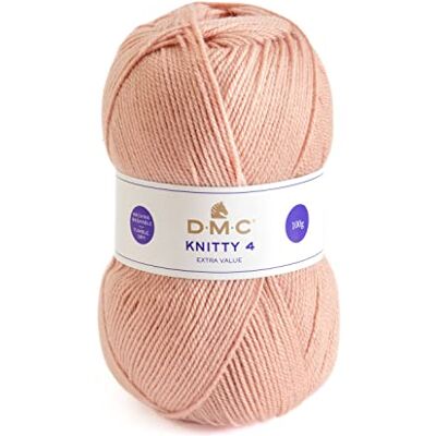 DMC Knitty 4 Fil à tricoter 100% acrylique Pelote 50 g 140 m - Publicité DMC Knitty 4 Fil à tricoter 100% acrylique Pelote 50 g 140 m - Publicité