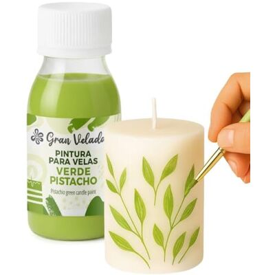 GRAN VELADA Peinture verte pistache pour bougies 60 ml Peinture brillante pour travaux manuels Pigment pour bougies - Publicité GRAN VELADA Peinture verte pistache pour bougies 60 ml Peinture brillante pour travaux manuels Pigment pour bougies - Publicité