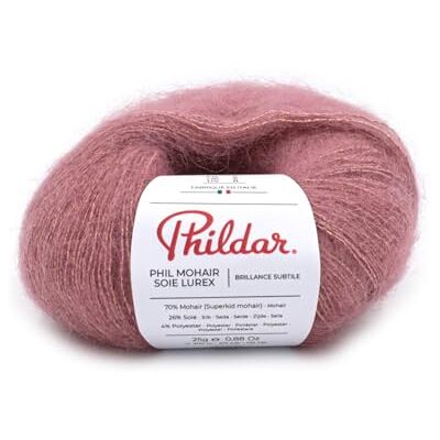 Phildar - Mohair lurex - Vieux rose - Laine - Publicité Phildar - Mohair lurex - Vieux rose - Laine - Publicité