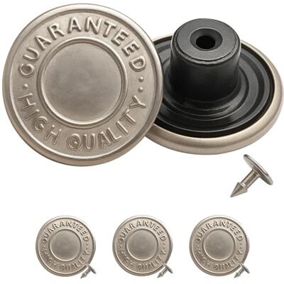 Trimming Shop 8 X Jean Boutons Goujon 17mm Large, Rechange pour Manquant Boutons sur Jeans, Vestes, Vêtements Argent, 17mm - Publicité Trimming Shop 8 X Jean Boutons Goujon 17mm Large, Rechange pour Manquant Boutons sur Jeans, Vestes, Vêtements Argent, 17mm - Publicité