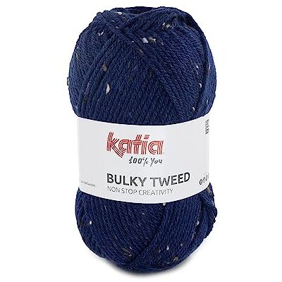 Katıa Bulky Tweed de Katia, un acrylique en pelotes de 100 grammes et 150 mètres. (Marin 215) - Publicité Katıa Bulky Tweed de Katia, un acrylique en pelotes de 100 grammes et 150 mètres. (Marin 215) - Publicité