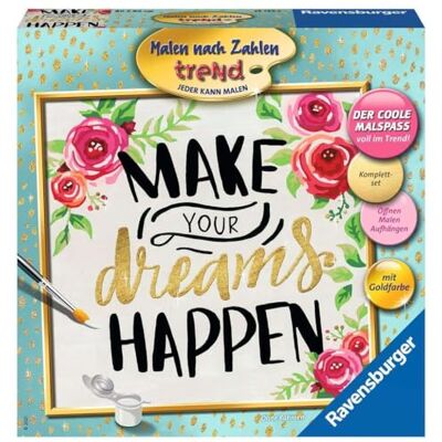 Ravensburger Peinture par numéro 28796 Make Your Dreams Happen Peinture par numéro pour Adultes Résultat Parfait grâce à des Accessoires artistiques de qualité supérieure sans Cadre - Publicité Ravensburger Peinture par numéro 28796 Make Your Dreams Happen Peinture par numéro pour Adultes Résultat Parfait grâce à des Accessoires artistiques de qualité supérieure sans Cadre - Publicité