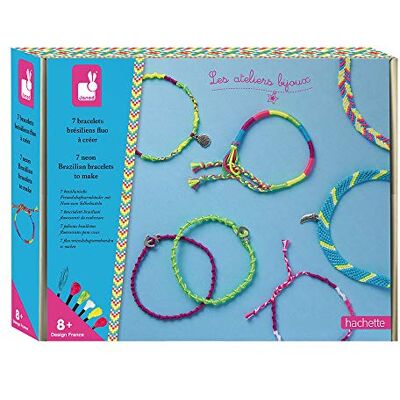 Janod Coffret 7 Bracelets Brésiliens Fluo à Créer Les Ateliers Bijoux Kit Loisir Créatif Enfant Apprentissage Motricité Fine et Créativité Dès 8 ans, J07929 - Publicité Janod Coffret 7 Bracelets Brésiliens Fluo à Créer Les Ateliers Bijoux Kit Loisir Créatif Enfant Apprentissage Motricité Fine et Créativité Dès 8 ans, J07929 - Publicité