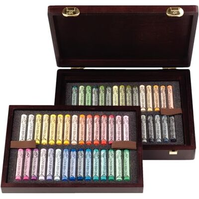 Rembrandt Professional Pastel Doux Set dans un coffret en bois de luxe Landscape Selection Deluxe 60 pastels entiers - Publicité Rembrandt Professional Pastel Doux Set dans un coffret en bois de luxe Landscape Selection Deluxe 60 pastels entiers - Publicité