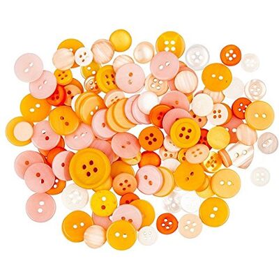 ideen mit herz Boutons mercerie à coudre 30g petits et gros: ø 9–18 mm boutons couture loisirs créatifs assortis bricolage, vêtements, Textile, artisanat, scrapbooking, DIY (tons orangés) - Publicité ideen mit herz Boutons mercerie à coudre 30g petits et gros: ø 9–18 mm boutons couture loisirs créatifs assortis bricolage, vêtements, Textile, artisanat, scrapbooking, DIY (tons orangés) - Publicité