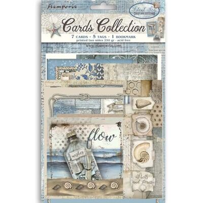 Stamperia Cards Selection, Acid-Free, Printed on 2 Sides, Choice of Sizes and Designs, Perfect for Crafts and Gifting (Silent Sea) (7 Cards, 5 Tags, 1 Bookmark) - Publicité Stamperia Cards Selection, Acid-Free, Printed on 2 Sides, Choice of Sizes and Designs, Perfect for Crafts and Gifting (Silent Sea) (7 Cards, 5 Tags, 1 Bookmark) - Publicité