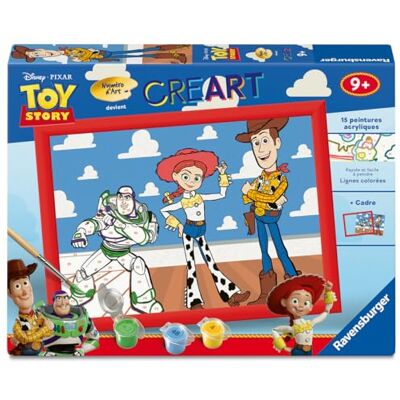Ravensburger – CreArt Kids 18x24cm – Numéro d'art – Toy Story – Kit de Peinture par numéros – Dès 9 Ans – 12023347 - Publicité Ravensburger – CreArt Kids 18x24cm – Numéro d'art – Toy Story – Kit de Peinture par numéros – Dès 9 Ans – 12023347 - Publicité