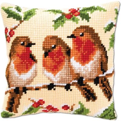 Vervaco Kit de point de croix pour coussin - Lin, 40x40cm - Publicité Vervaco Kit de point de croix pour coussin - Lin, 40x40cm - Publicité