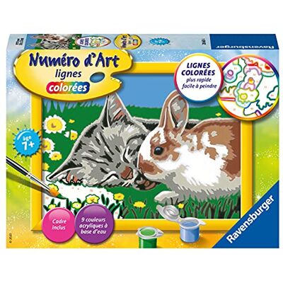 Ravensburger – Numéro d’Art Petit Format – Chaton et Son Compagnon Le Lapin – Loisir créatif – Kit de Peinture par numéros – Activité détente et créative – Dès 7 Ans – 28661 – Version française - Publicité Ravensburger – Numéro d’Art Petit Format – Chaton et Son Compagnon Le Lapin – Loisir créatif – Kit de Peinture par numéros – Activité détente et créative – Dès 7 Ans – 28661 – Version française - Publicité
