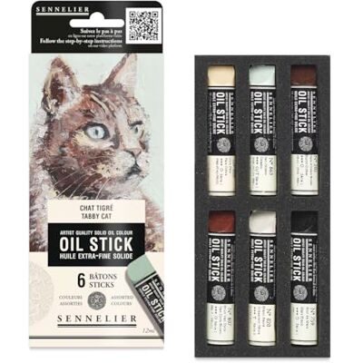 Sennelier Extra Fine Oil Stick 12ml Ensemble de 6 - Couleurs portrait - Publicité Sennelier Extra Fine Oil Stick 12ml Ensemble de 6 - Couleurs portrait - Publicité