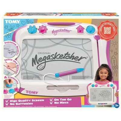 Tomy Megasketcher Violet - Écran de Dessin Précis - 45x35cm - Pour Enfants 3+ Galets - Publicité Tomy Megasketcher Violet - Écran de Dessin Précis - 45x35cm - Pour Enfants 3+ Galets - Publicité