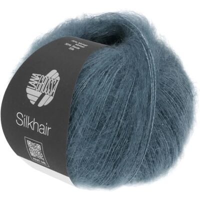 Lana Grossa Silkhair Fil à dentelle fine en Superkid mohair avec soie Fil à tricoter à la main en 70 % mohair (Superkid) et 30 % soie 25 g Pour tricot et crochet 210 m - Publicité Lana Grossa Silkhair Fil à dentelle fine en Superkid mohair avec soie Fil à tricoter à la main en 70 % mohair (Superkid) et 30 % soie 25 g Pour tricot et crochet 210 m - Publicité