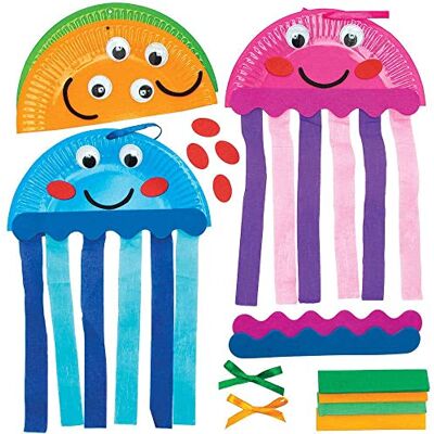 Baker Ross Assiettes Décoratives motif Méduses Lot de 4, Activites Manuelles pour les Enfants (FC778) - Publicité Baker Ross Assiettes Décoratives motif Méduses Lot de 4, Activites Manuelles pour les Enfants (FC778) - Publicité