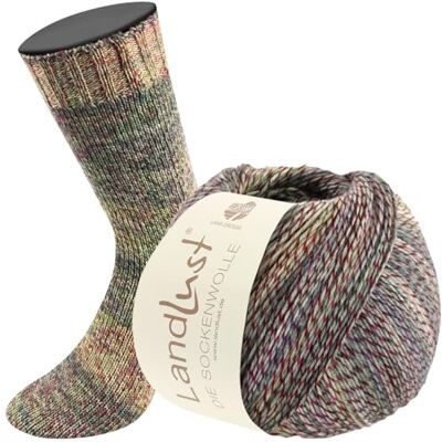 Lana Grossa Landlust la laine pour chaussettes Fil en laine mérinos en différentes couleurs Fil à tricoter à la main en 80 % laine vierge (mérinos) et 20 % polyamide 100 g de laine pour tricot - Publicité Lana Grossa Landlust la laine pour chaussettes Fil en laine mérinos en différentes couleurs Fil à tricoter à la main en 80 % laine vierge (mérinos) et 20 % polyamide 100 g de laine pour tricot - Publicité
