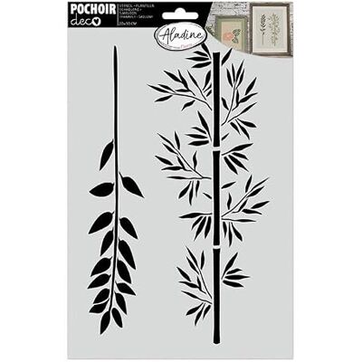 Aladine Branches - Stencil de décoration - 20 x 30 cm - Publicité Aladine Branches - Stencil de décoration - 20 x 30 cm - Publicité