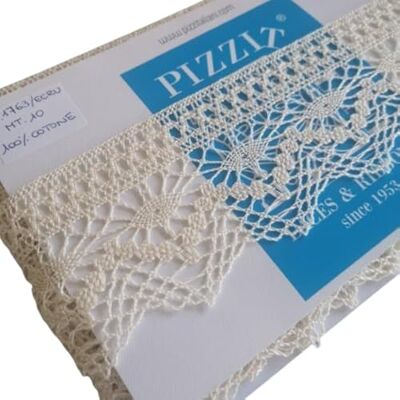 PIZZITALIANI LACES & RIBBONS SINCE 1953 PIZZITALIANI Ruban Dentelle BEIGE 6,5 cm x 10m, ruban décoratif en coton, dentelle aux fuseaux pour couture accessoires mercerie, mariage, bricolage, fabriqué en Italie, Art.1763 - Publicité PIZZITALIANI LACES & RIBBONS SINCE 1953 PIZZITALIANI Ruban Dentelle BEIGE 6,5 cm x 10m, ruban décoratif en coton, dentelle aux fuseaux pour couture accessoires mercerie, mariage, bricolage, fabriqué en Italie, Art.1763 - Publicité
