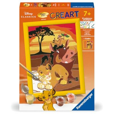 Ravensburger CreArt Kids 13x18 cm Numéro d'art Le Roi Lion Disney Kit de Peinture par numéros Dès 7 Ans 25723 - Publicité Ravensburger CreArt Kids 13x18 cm Numéro d'art Le Roi Lion Disney Kit de Peinture par numéros Dès 7 Ans 25723 - Publicité