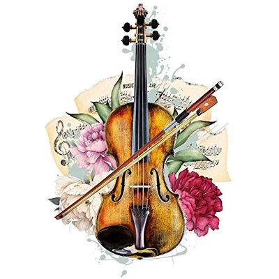 ideen mit herz Transfert de Repassage coloré DIN A4 pour décorer Les Textiles tels Que Les t-Shirts et Les Sacs avec Motifs à Repasser Images de Transfert DIY Textiles (Violone) - Publicité ideen mit herz Transfert de Repassage coloré DIN A4 pour décorer Les Textiles tels Que Les t-Shirts et Les Sacs avec Motifs à Repasser Images de Transfert DIY Textiles (Violone) - Publicité