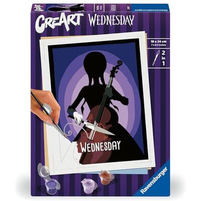 Ravensburger CreArt 18x24 cm Adulte Mercredi Loisir créatif Peinture par numéros Activité détente et créative Dès 12 Ans 23889 - Publicité Ravensburger CreArt 18x24 cm Adulte Mercredi Loisir créatif Peinture par numéros Activité détente et créative Dès 12 Ans 23889 - Publicité