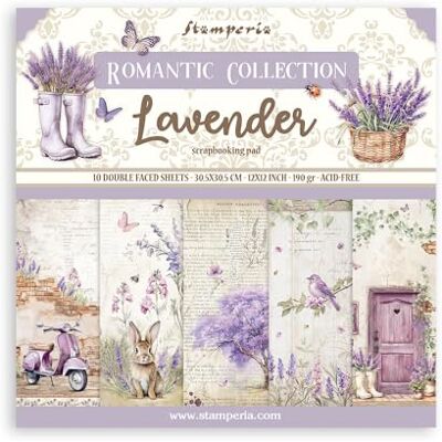 Papier de scrapbooking Lavande Stamperia - Papier DIY - Publicité Papier de scrapbooking Lavande Stamperia - Papier DIY - Publicité