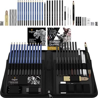 Castle Art Supplies Set De 40 Pièces Pour Dessin Et Croquis - Kit d'Arts - Publicité Castle Art Supplies Set De 40 Pièces Pour Dessin Et Croquis - Kit d'Arts - Publicité